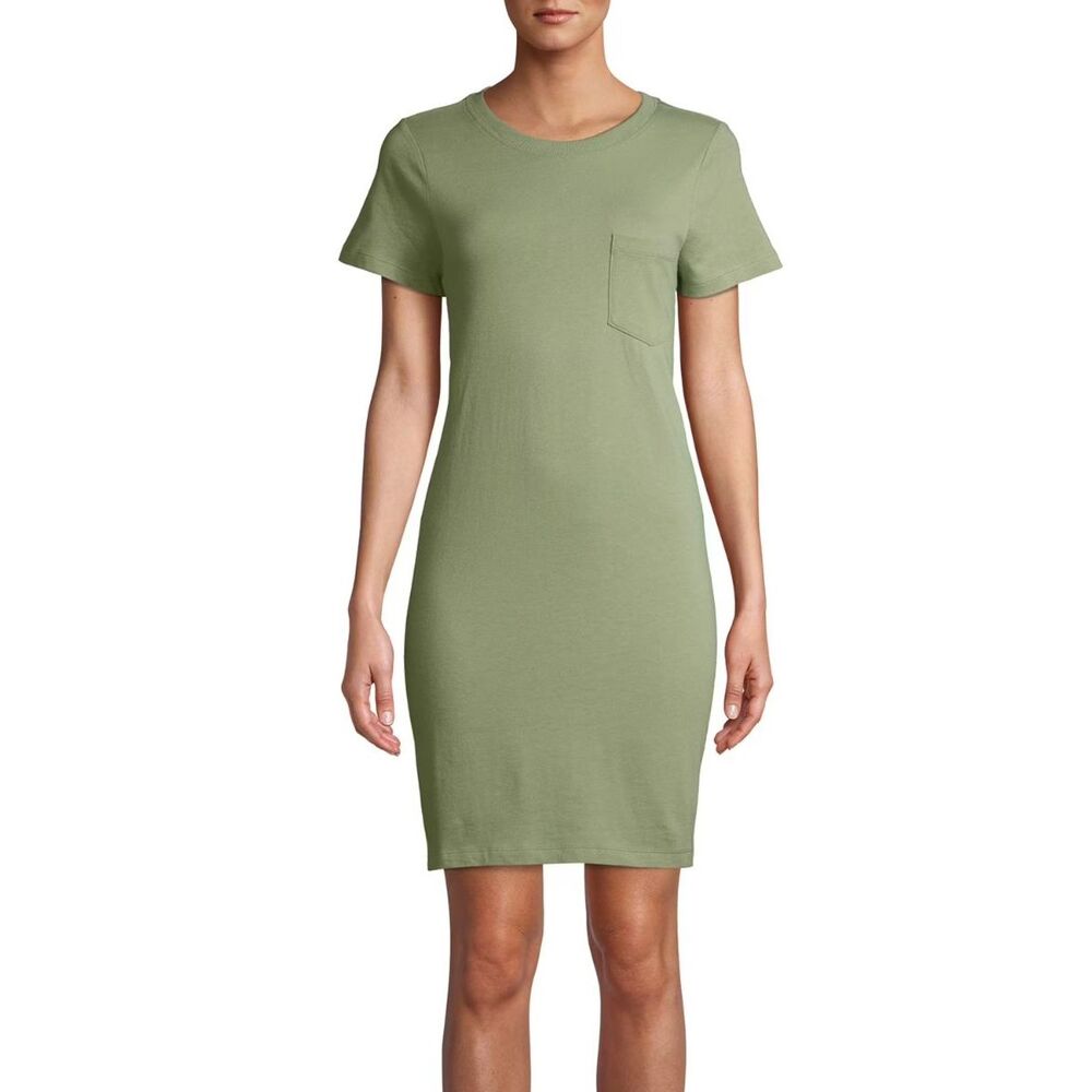 2/$20 Banana Republic Olive Green Cotton Pocket Shirt Dress